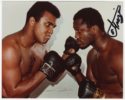 Muhammad Ali and Joe Frazier Dual Signed 8x10 Photograph (JSA)